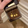 Foydjew Italian Medieval Retro Oval Design Gold Color Pendant Necklaces Stud Earrings Party Banquet Zircon Sets For Women