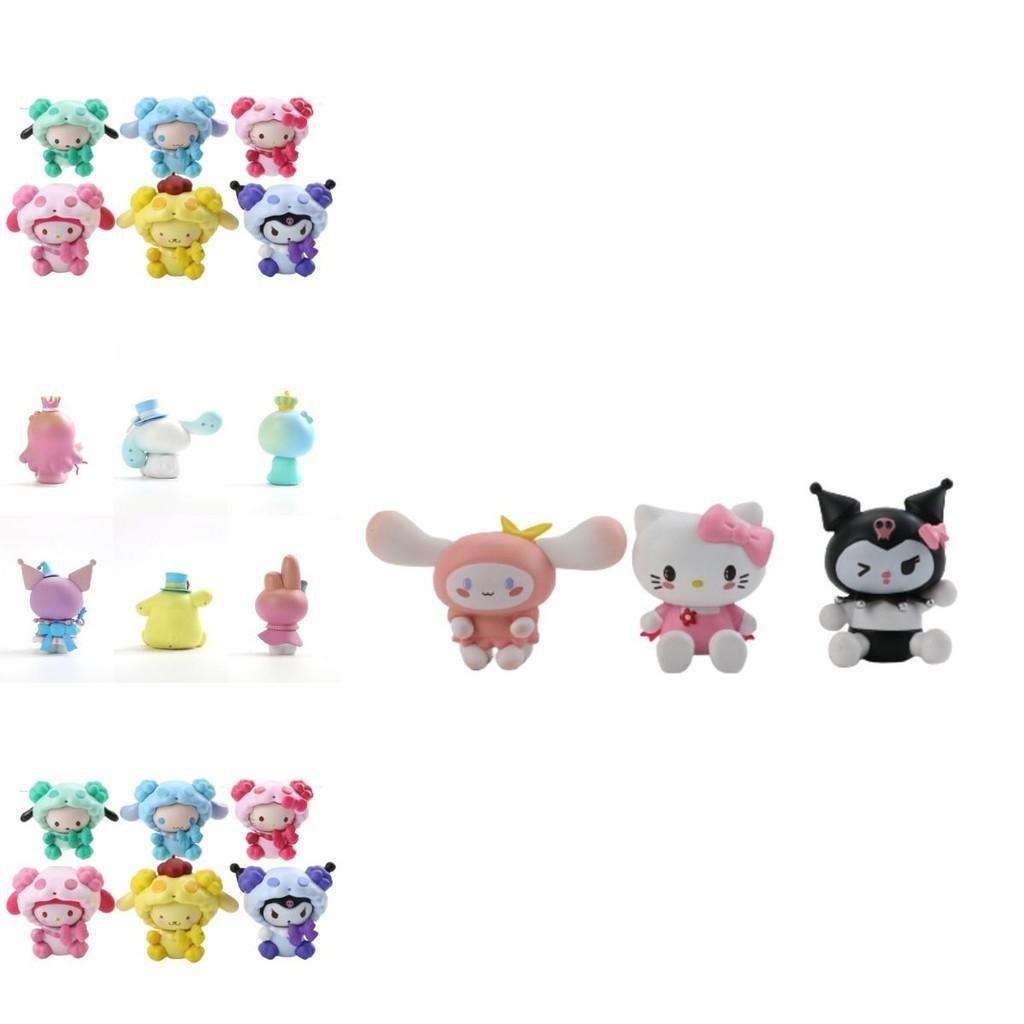 Cute Sanrio My Melody Figure Doll Toy Set For Home Decor And Cake Topping