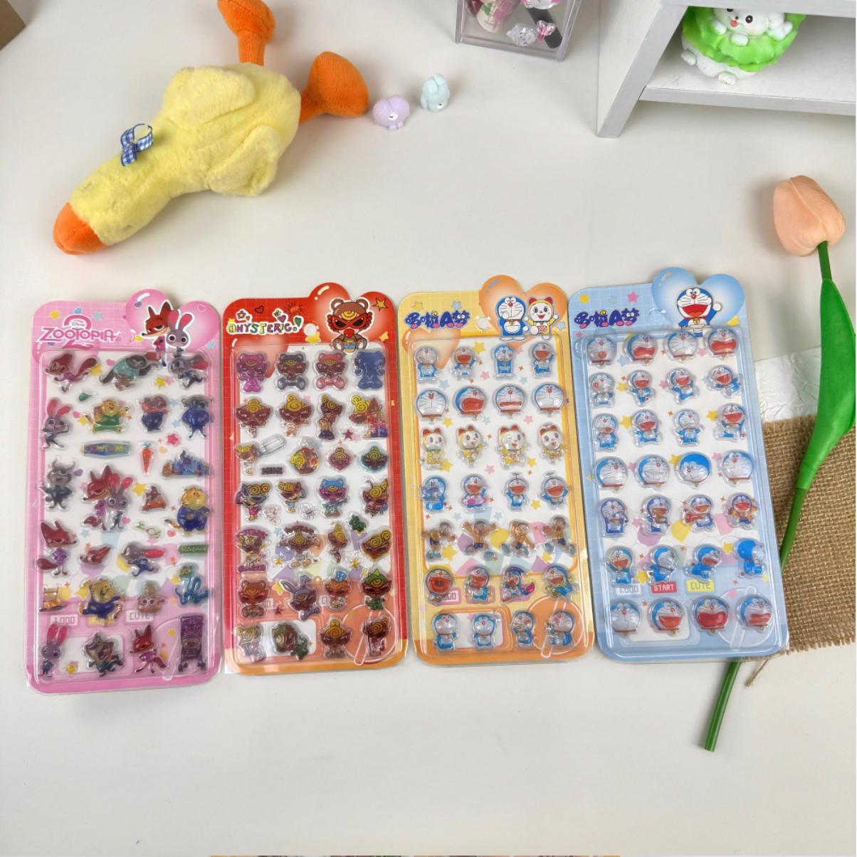 

Cartoon 3D Raised Stickers (Doraemon, Zootopia), Kids Reward & Stationery Decor, Waterproof Anime Stickers for Scrapbooks (As shown-219)-