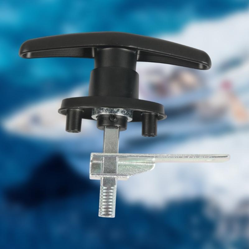 Set Of 2 Rotatable T Handle Locks For Automotive Marine And Industrial Use Strong Metal Material