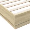 Bed Frame without Mattress Sonoma Oak Finish 75 x 190 cm Engineered Wood