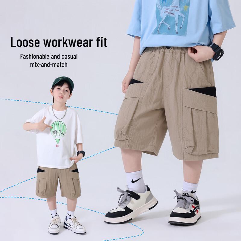 Boys' Summer Thin Cargo Shorts