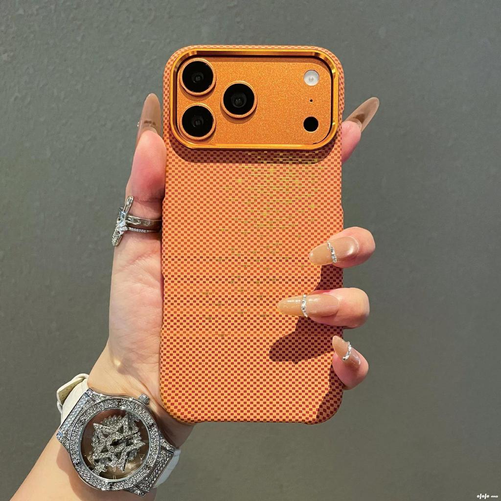 Kevlar Magnetic Drop-Proof Phone Case for iPhone 17 PRO MAX with Floating Light Ripples Design.