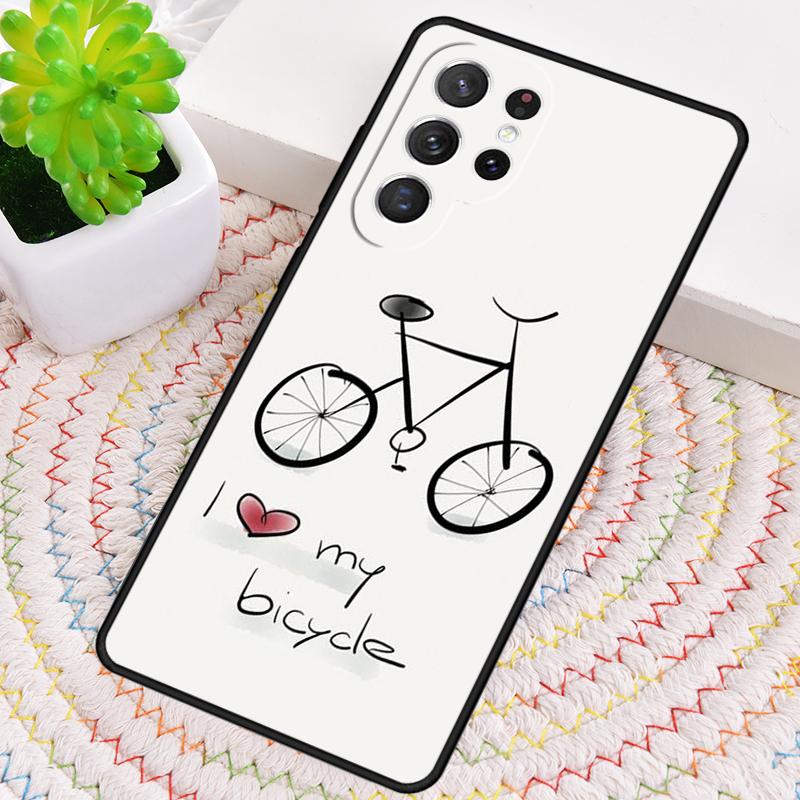Beat Heart BIKE CYCLING Sport Phone Case for Samsung Galaxy Note 10 Pro S26 Ultra S23 S24 FE S25 S21 S22 PLUS Shockproof Cove