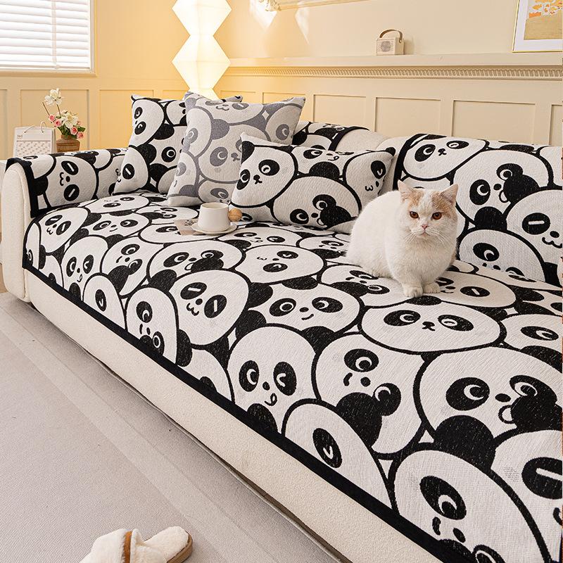 

Новая мультяшная подушка-сиденье дивана с пандой, универсальный чехол для всех сезонов, цельная подушка для сиденья в один ряд 70*70cm