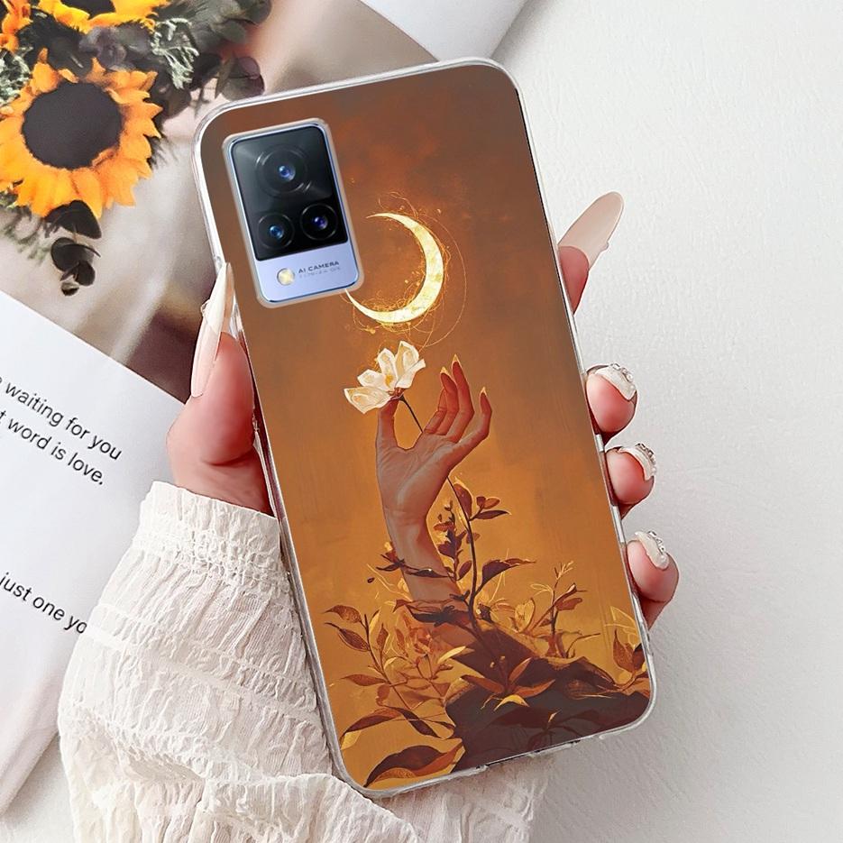 For Vivo V21e Case V2061 Cute Cat Lion Painted Cover Soft Silicone Phone Cases For Vivo V21 V2066 V2108 V 21 VivoV21 E 4G Fundas