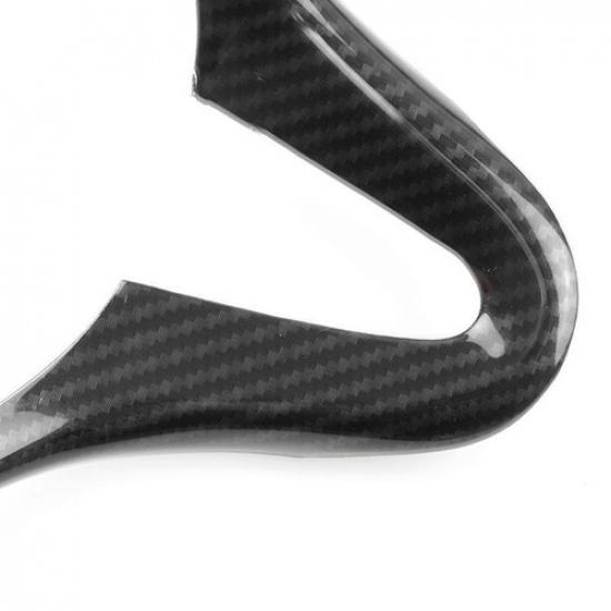 Carbon Fiber Black Steering Wheel Frame Cover Trim For Honda Civic 8th FIT Civic