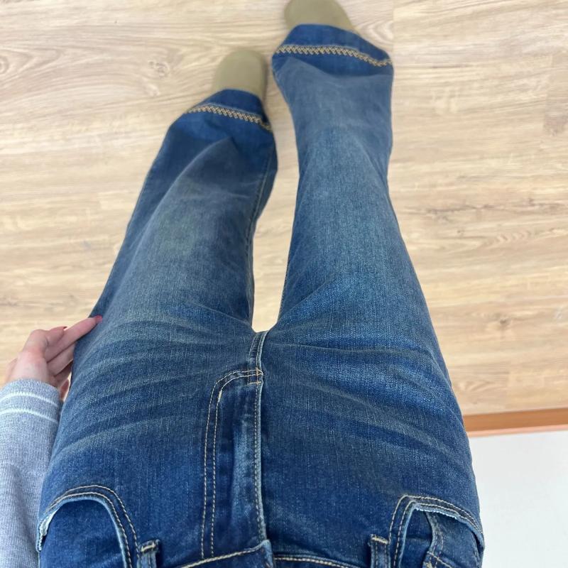 Denim Bell-bottom Pants In Spring Autumn New Fashionable Casual Versatile Washing High-waist Stretch Horseshoe Micro-flare Pants