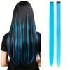 LISI HAIR 1pcs Synthetic Long Straight Clip In Hair Extensions Colorful Hair Extensions For Kids Multi-Colors Party Highlights Hairpieces For Women