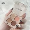 Palette di ombretti mini a 4 colori, finitura opaca e scintillante a lunga tenuta, ombretto altamente pigmentato per il trucco quotidiano degli occhi