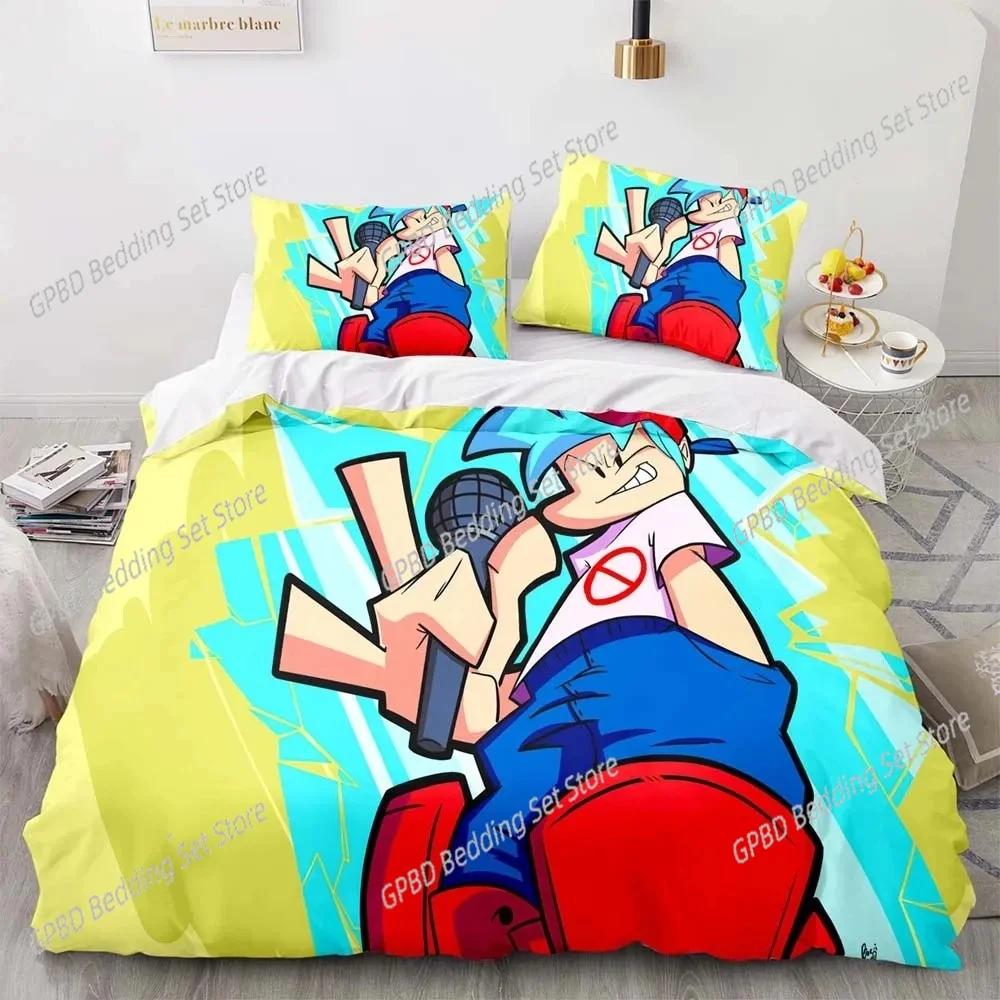 

Game Friday Night Funkin Beding Set For Bedrom Soft Modern Bedspreads Comefortable Children Kids Soft Duvet Cover Comfortable Quilt Cover And 135*200cm Eu-Single
