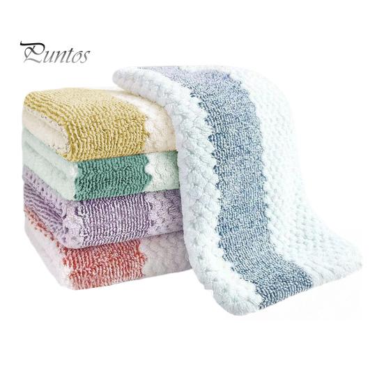 

5 шт./компл. кухонных полотенец, супер мягкие впитывающие полотенца цвета кораллового бархата, случайные цвета, нежные тряпки из микрофибры 5pcs