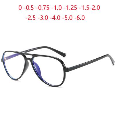 Big Frame Oval Nearsighted Glasses For Women Men TR90 Cat Eye Shortsighted Prescription Eyeglasses Diopter 0 -0.5 -0.75 To -4.0
