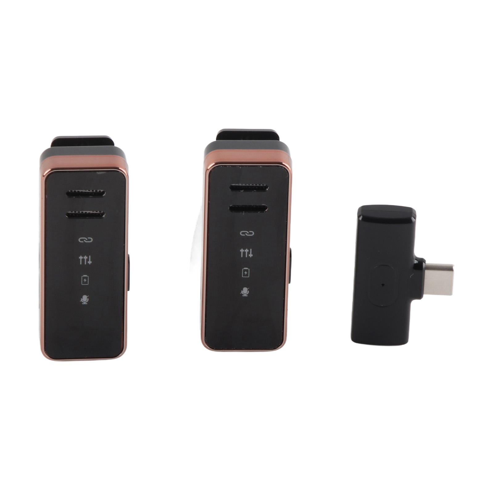 

2шт беспроводной петличный микрофон всенаправленный шумоподавление монитор в реальном времени USB C