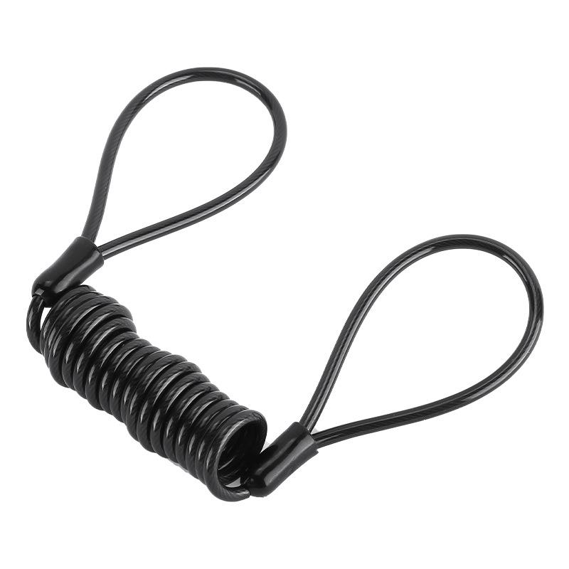 120CM Motorcycle Brake Disc Lock Scooter Reminder Cable Bicycle Spring Rope Bag Anti-Theft Cable Alarm Disc Locks Protection