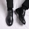 New spring men's shoes business casual British Brock leather shoes men's wedding shoes