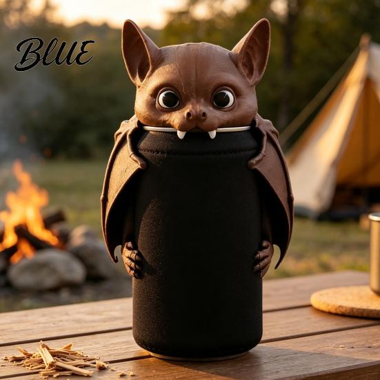 Portable Soda Saver Lids 3D Printed Bat Can Cover Reusable Protector Lid Cute Animal Washable Protectors Drink Dust Cap for Beverage Cans,