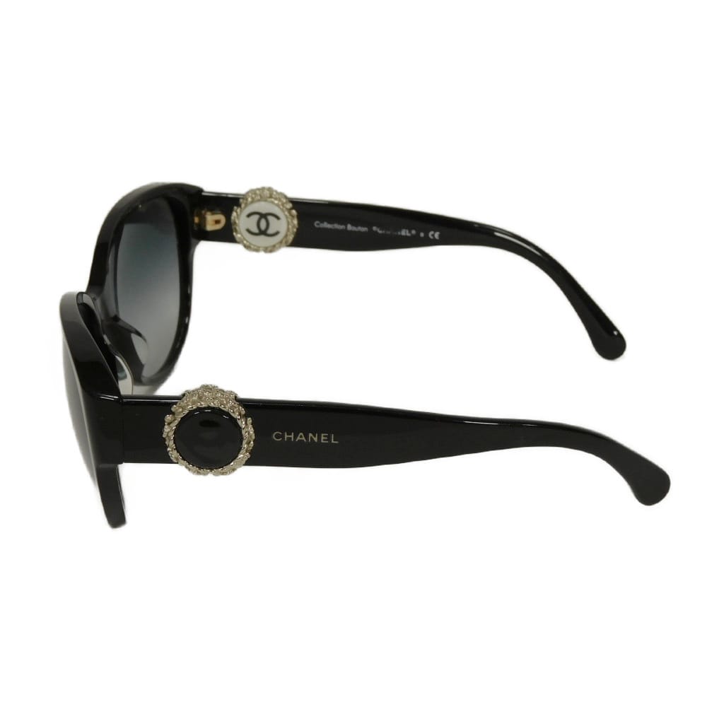 Used 10097 COCO Mark Butterfly Shape Eyewear 5192A c.622/3C 7968 Logo CC Mark Acetate Black Women's from Japan AUTHENTIC