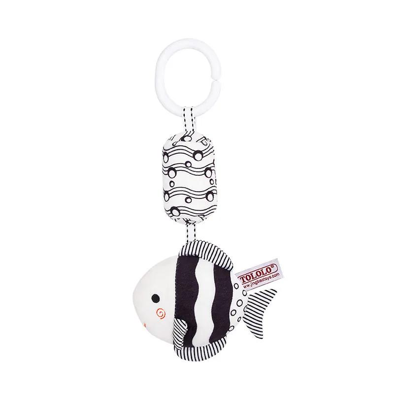 New Baby Animal Rattles Bed Stroller Bell Toys Newborn Grab Ability Training Dolls Educational Plush Infant Toy 0-12 Month