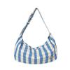 Casual lazy wind large capacity underarm bag women 2025 new summer fashion plaid canvas bag messenger bag