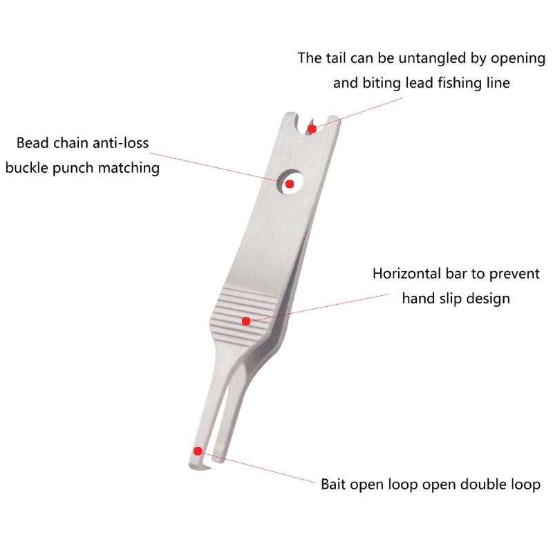 2Pcs Multifunctional Fishing Line Pliers Double Opening Pliers Fishing Tackle Accessories Fishing Line Tweezers