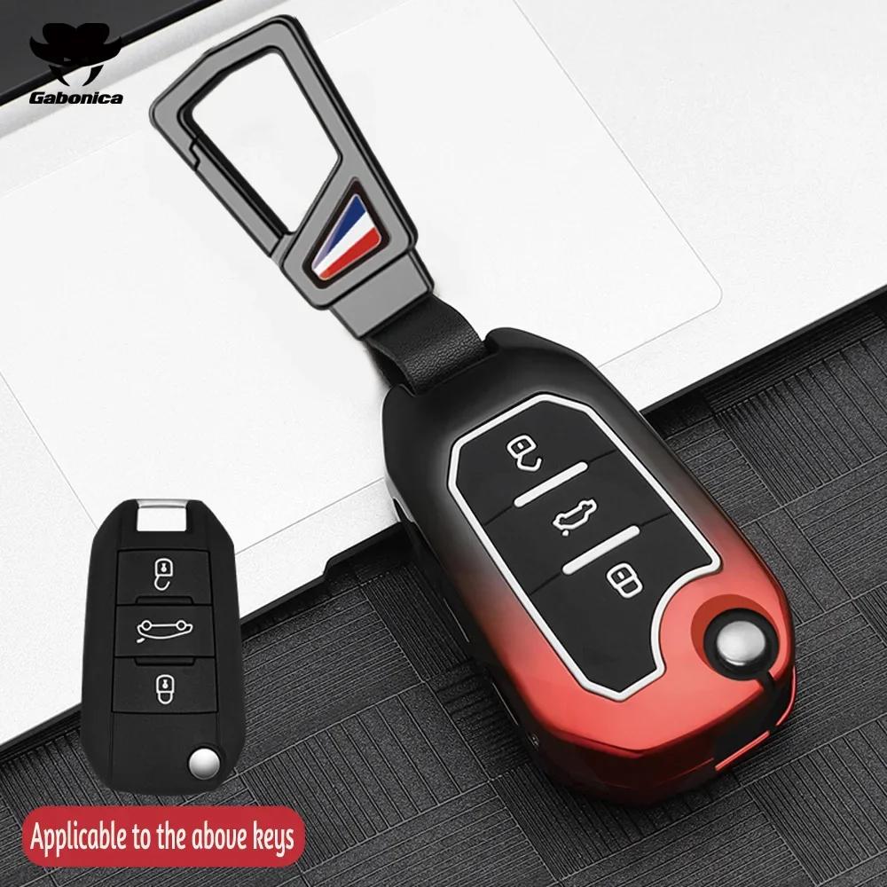 New Zinc Alloy Shell For Peugeot Gt 208 2008 308 3008 408 508 107 301 Citroen C4 Cactus C5 Ds4 Ds5 Car Key Cover Case Holder Fob
