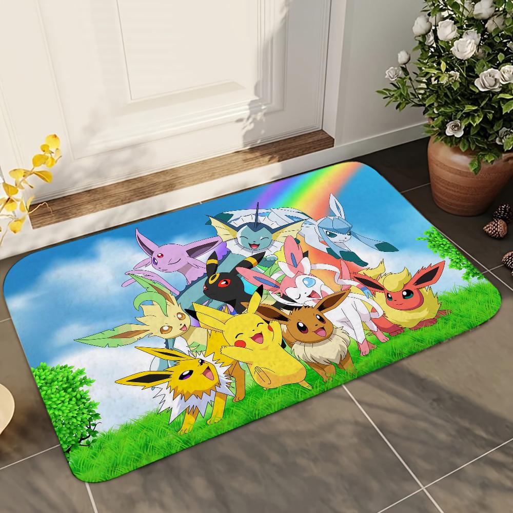 1pc B-Bandai P-Pokemon Bathroom Absorbent Mats Anti-Slip Mats Home Decor Supplies Carpets Home Kitchen Floor Mats