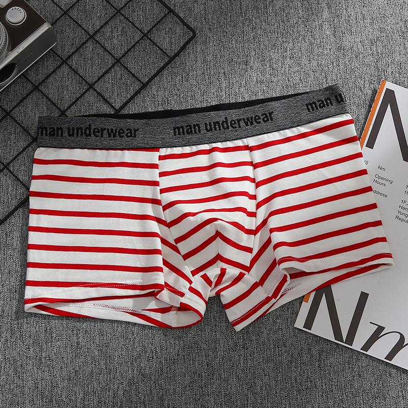 Men's Mid-Rise Pure Cotton Breathable Boxer Briefs - Youth Sports Trendy Style