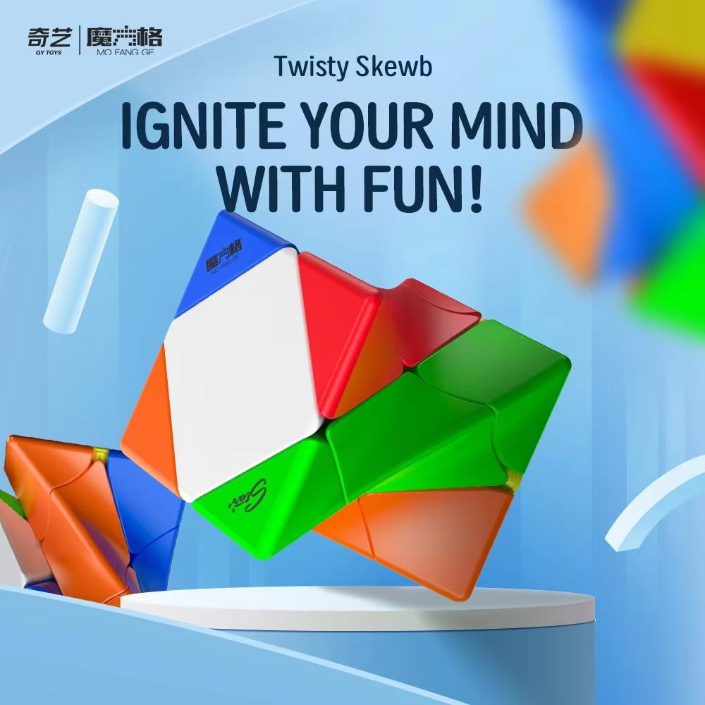 Activating Toys Qiyi Twisted Skew Puzzle Cubes Cubes Professional Developing Intelligence Toy Educational 3X3 Cube For Children