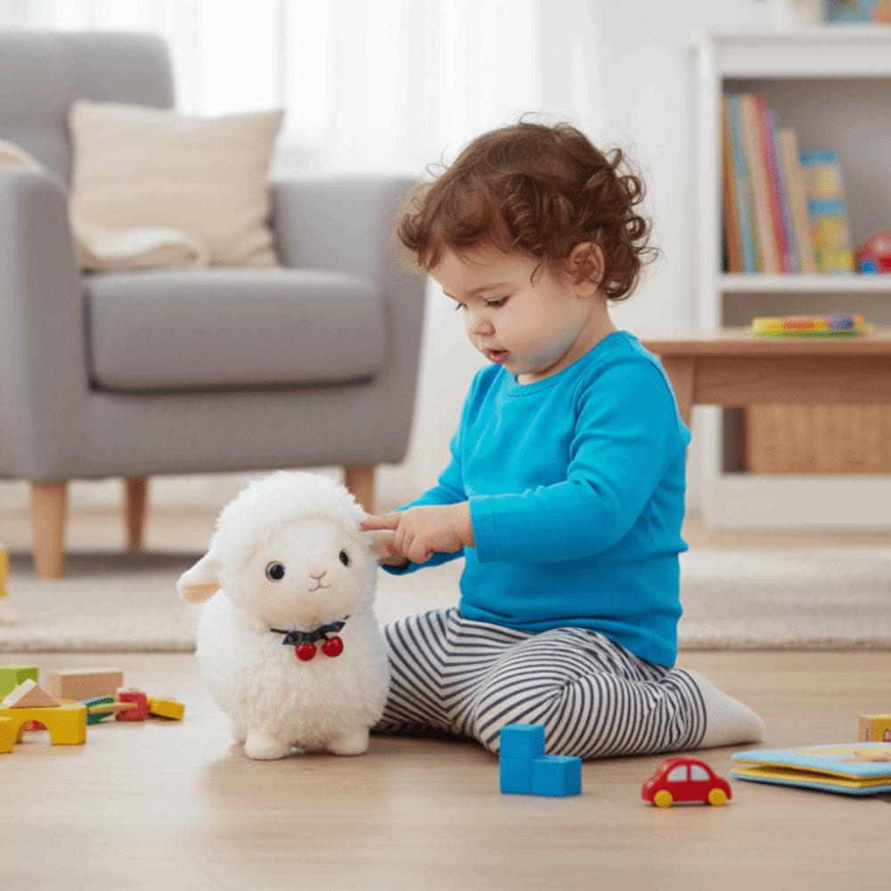 Simulation Little Sheep Doll Fluffy Animal Fluffty Doll Sheep Doll Plush Toy Christmas Toy