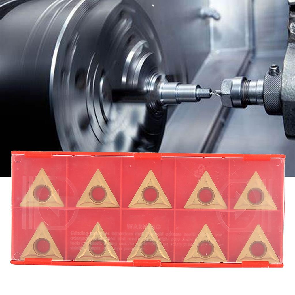 10pcs TCMT 16T304 Triangular Tungsten Steel Carbide Blade Insert CNC Turning Tool