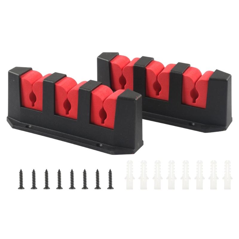 Настенный держатель для удочек Стенд для демонстрации Удочки Горизонтальная стойка-поддержка Настенный потолочный стеллаж для хранения Прочный красный