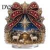 Holiday Table Decorations for Party Christmas Faux Diamond Painting Tabletop Ornaments, Beginner-Friendly DIY Acrylic Rhinestone Art Gift Friends
