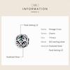 WOSTU 100% 925 Sterling Silver Wrap-Around Filigree Charms Fit Bracelets Silver Jewelry Making