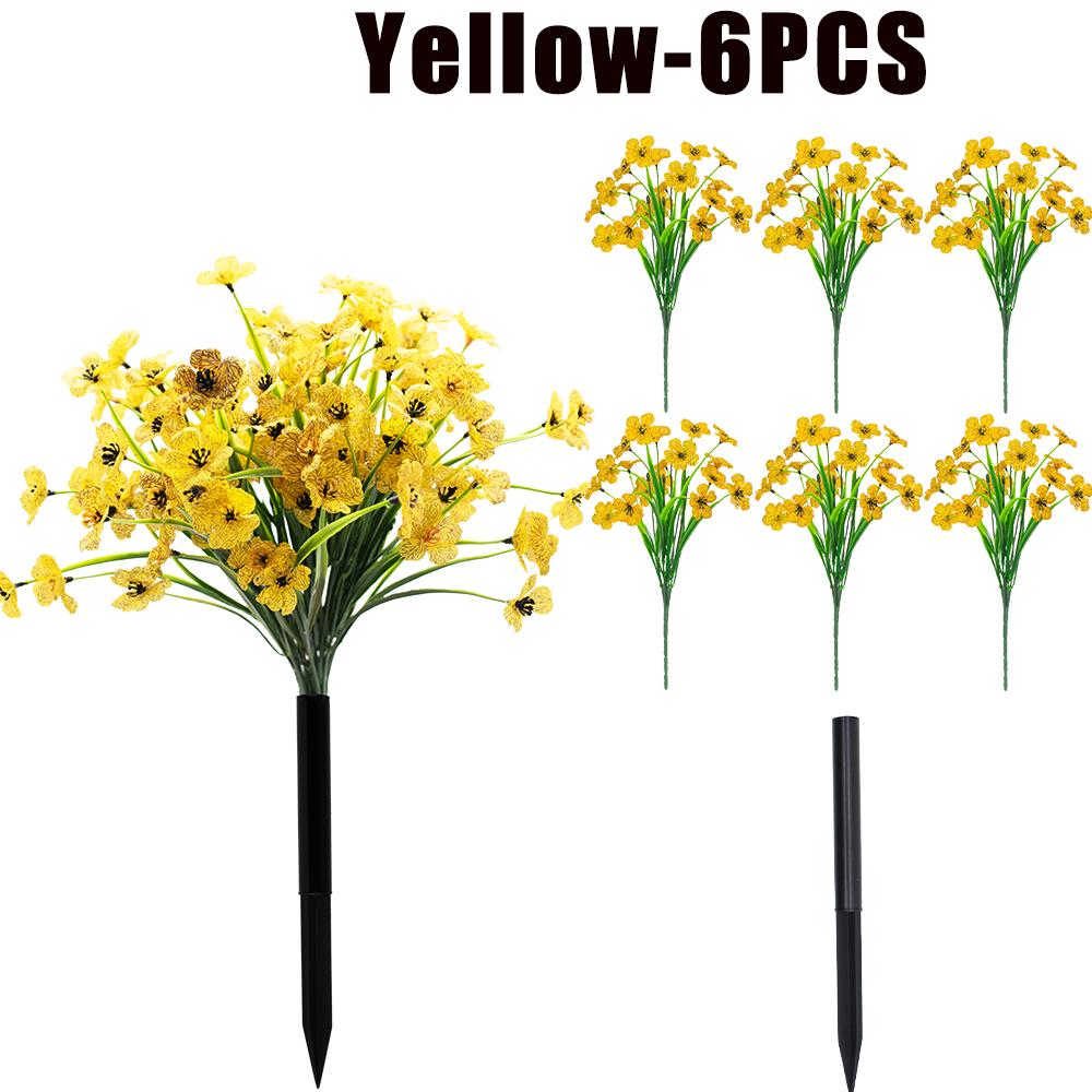 Artificial Violet Flowers Fake Spring Grass Faux Plants for Wedding Garden Decor Outdoor Artificial Floral Home Decoration