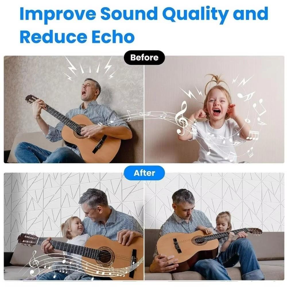 1pcs Self-Adhesive Acoustic Felt Panels Soundproof Absorb Noise Wall Stickers Square Eliminate Echoes Foam Panels