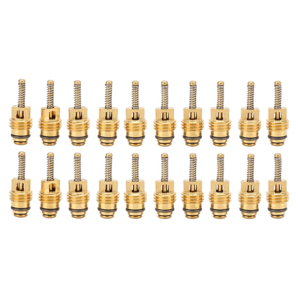 20 Pcs Air Conditioning Valve Core Aluminum Alloy Copper Automotive AC High Pressure Valve Cores