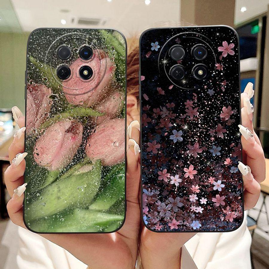 Für Realme 12 12Plus 12X Hülle Neue Blume Gedruckt Schutz Hülle Weicher Silikon Stoßfänger für Realme12 12 X 12 Plus Couqe