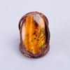 Tiger Eye Stone Eternity Electroformed Sacral Chakra Sisters Gift Ring Copper V-68