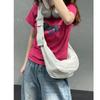 Oil Wax Skin Moon Dumpling Bag Retro Texture Crossbody Bag Underarm Single-shoulder Bag
