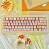 Cute Cow Cat Theme MAO KEYCAP SET PBT 129 Key Cat Cap Compatible with 60/64/84/98/108 Mechanical Keyboard
