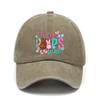 Oh For Peeps Sake Easter Bunny Graphic Baseball Cap Casual Adjustable Distressed Summer Sun Protection Adult Cap