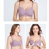 Intimo da allattamento in puro cotone arricciato anti-cedimento Abbigliamento post-parto per l'allattamento Reggiseno da maternità sottile a taglia grande con apertura frontale per primavera ed estate