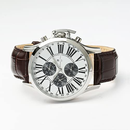 Salvatore Marra Stainless Steel Multi-Calendar SM23101-SSWH Men's