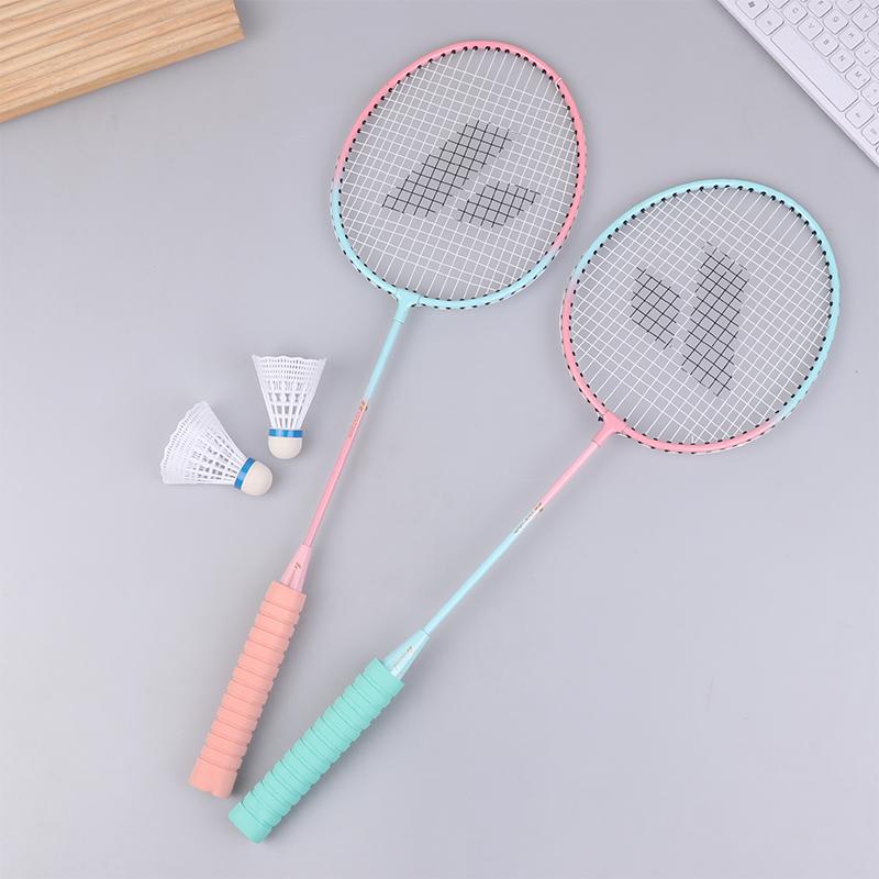 Eisenlegierung Badminton Schläger Mit 3 Nylon Federbällen/1 Tragetasche Für Anfänger Langlebiges Badminton Set Sport Fitnessgeräte