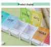 7-Day Portable Push-Button Pill Organizer with 7 Color-Coded Compartments