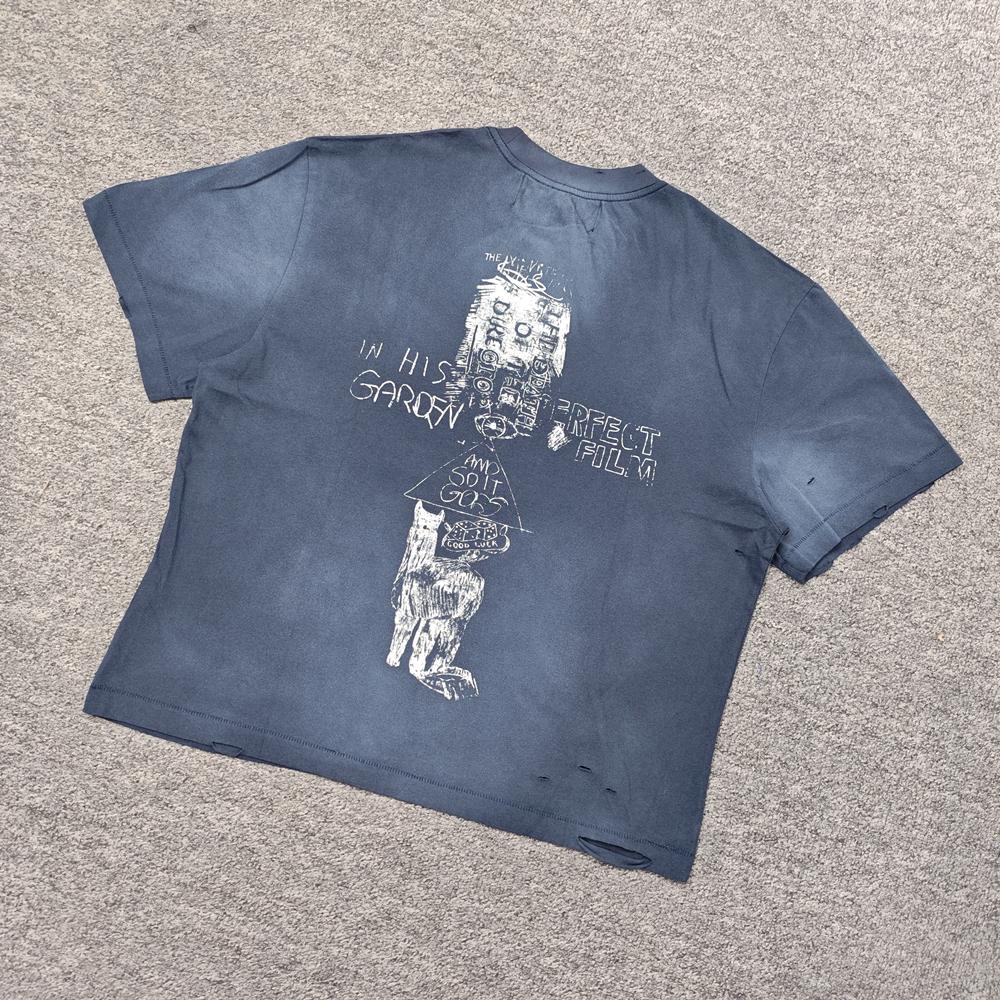 Yao Fashion Oversized Fit Vintage Unisex Street Style All Match Versatile Trendy Casual Comfortable Daily Tops T Shirt For Men