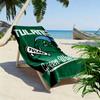 Tulane Green Wave Print Beach Towel, Large Soft Quick Dry Towel for Beach Camping Swimming