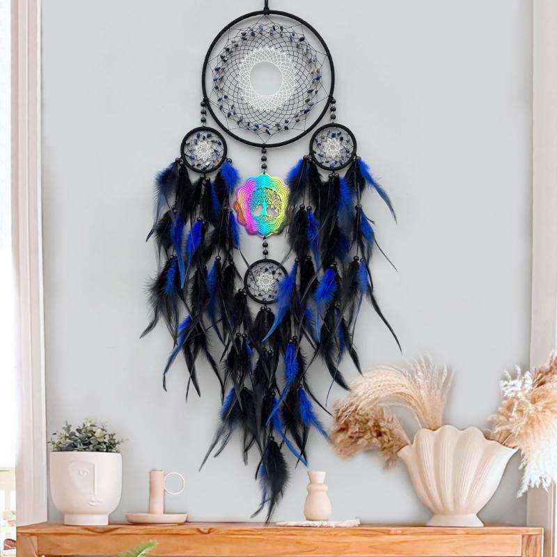 Handmade Dream Catcher Pendants 3D Wind Chimes Wall Hangings Ornament Home Decoration Wind Chimes Dream Catcher
