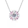 Moissanite Heart Necklace Love Pendant Chain Women Valentine Gift